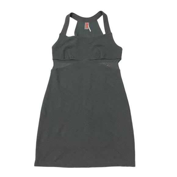 Free People Zig Zag Bodycon Dress - Washed Black - Large - Picture 2 of 13